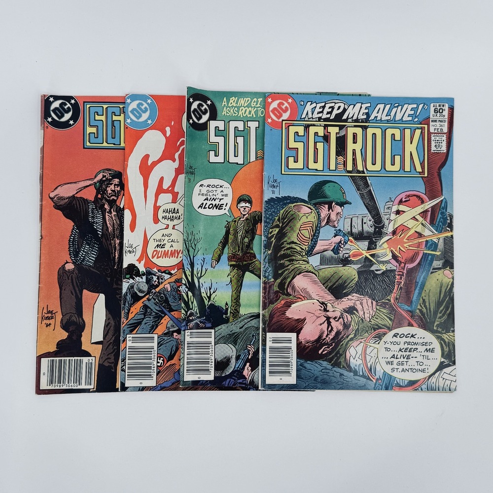 DC Sgt Rock #361 #364 #376 #400 1982-1985 Newsstand Canadian Variant Comic Lot